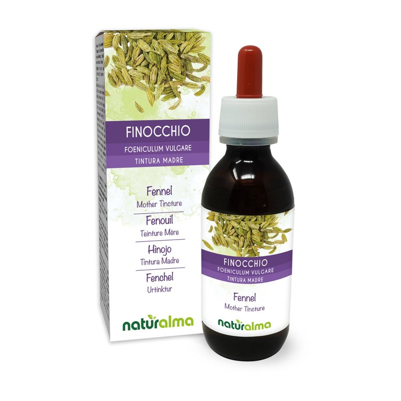 Fennel (Foeniculum vulgare) Fruits Alcohol-Free Mother Tincture Naturalma - Liquid Extract Drops 120 ml - Food Supplement - Vegan